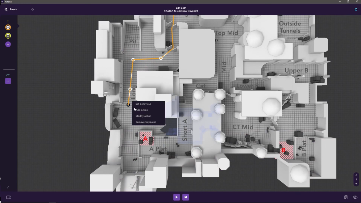 Plan sur Katanapp pour joueur CSGO